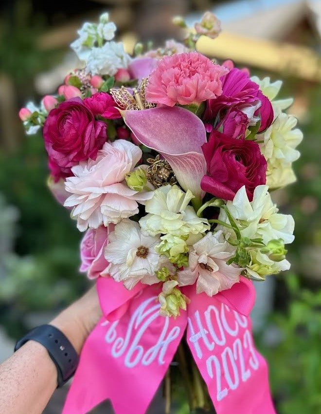 Personalized Bouquet with Monogrammed Ribbon