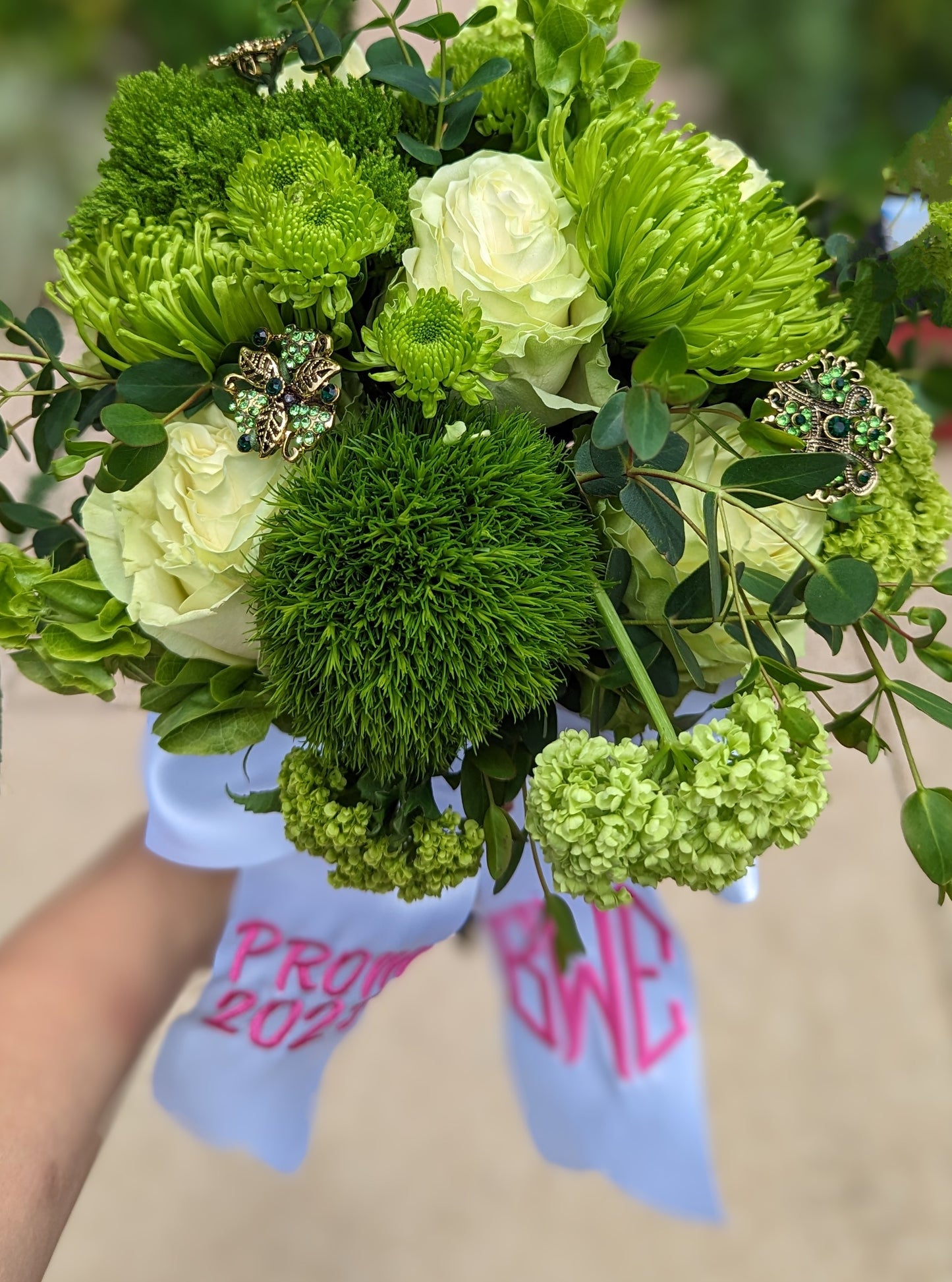 Personalized Bouquet with Monogrammed Ribbon