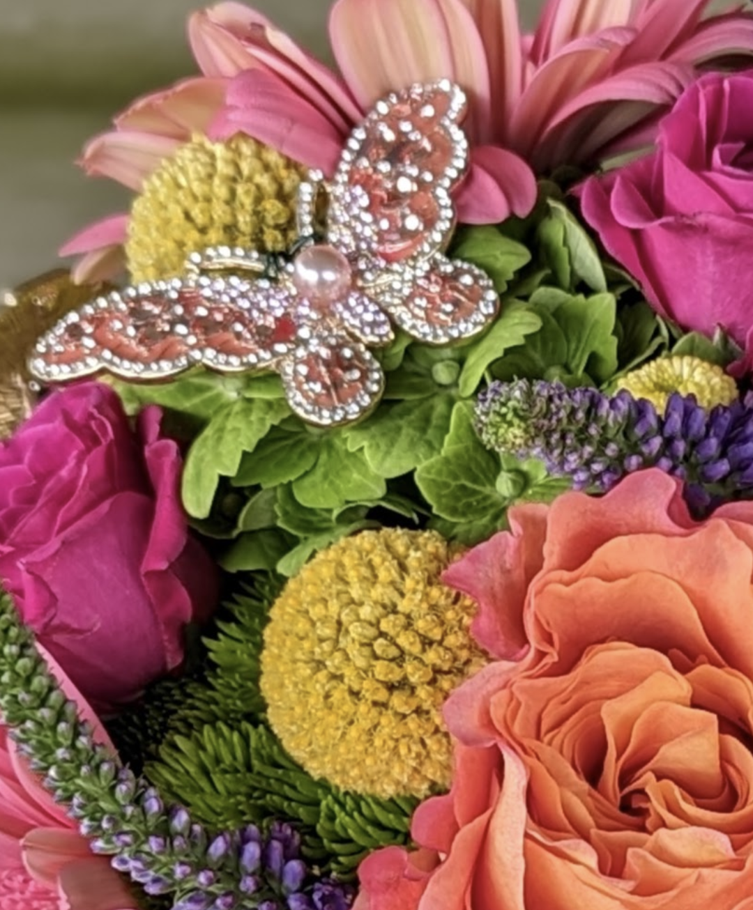 Personalized Bouquet with Monogrammed Ribbon