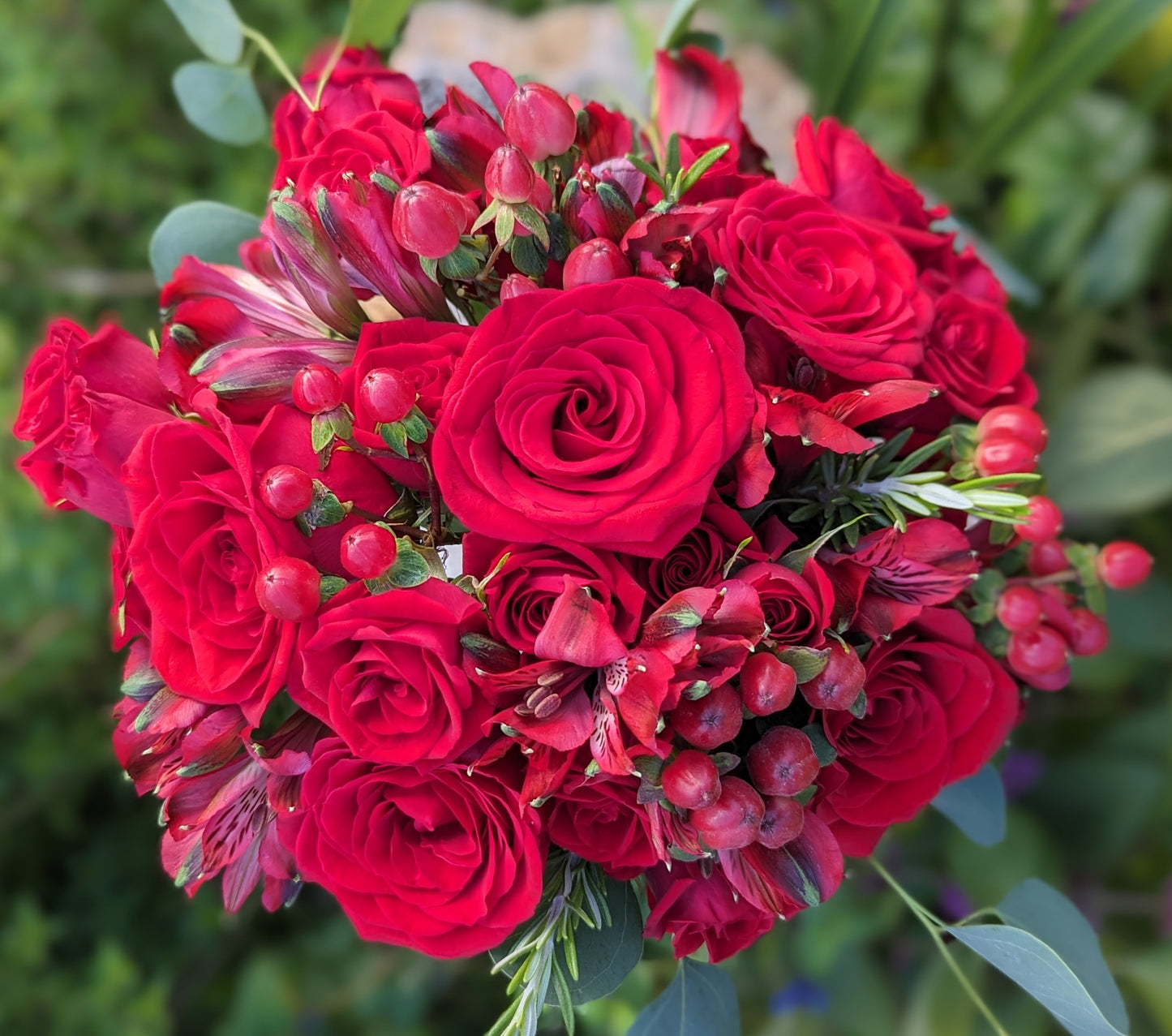 Beautiful Bouquet with Monogrammed Ribbon